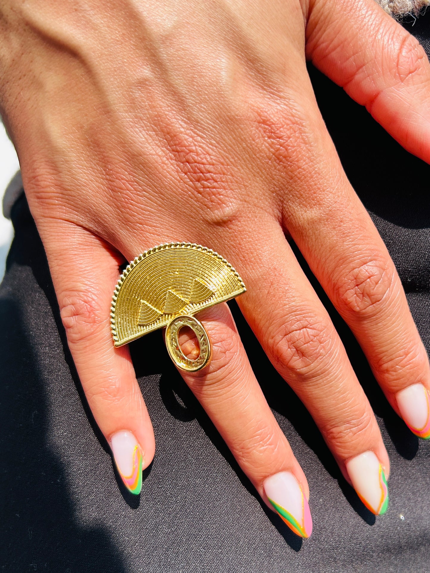 Bague fantaisie dorée