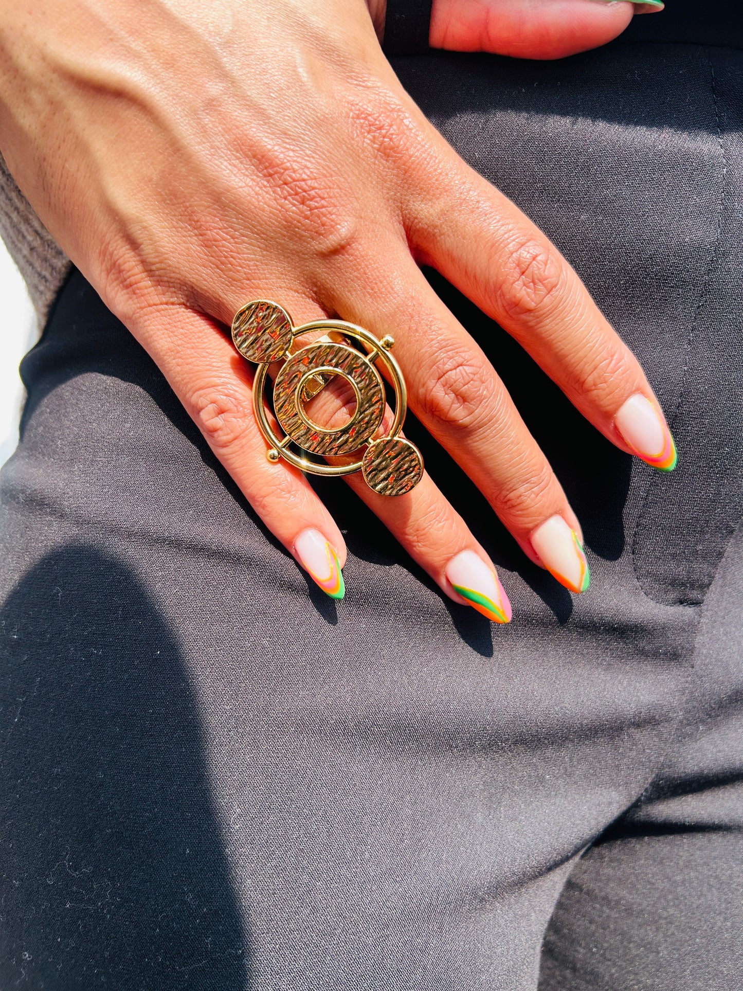 Bague fantaisie dorée