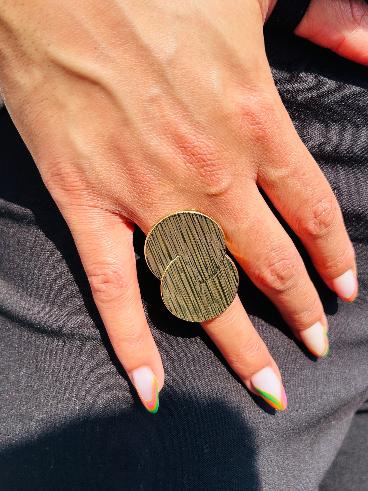 Bague fantaisie dorée
