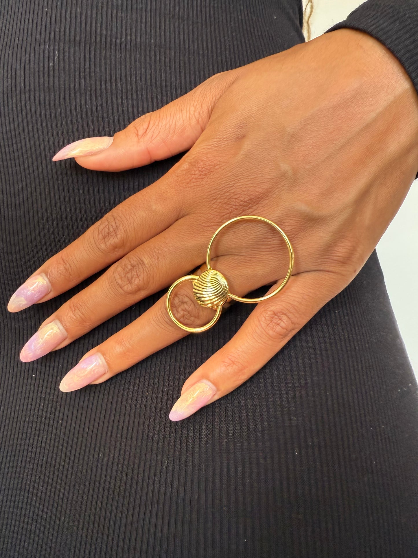 Bague fantaisie dorée