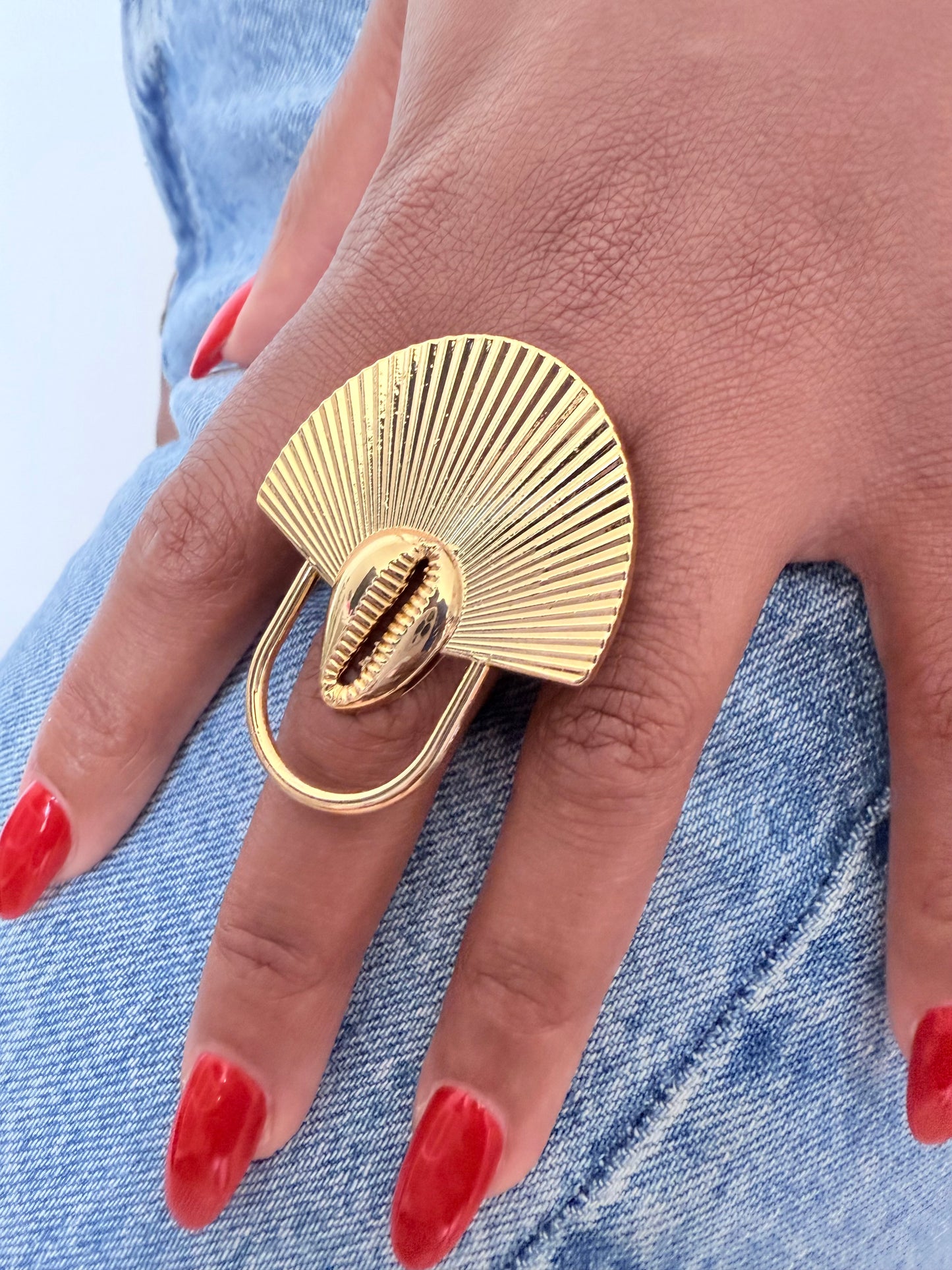 Bague fantaisie dorée