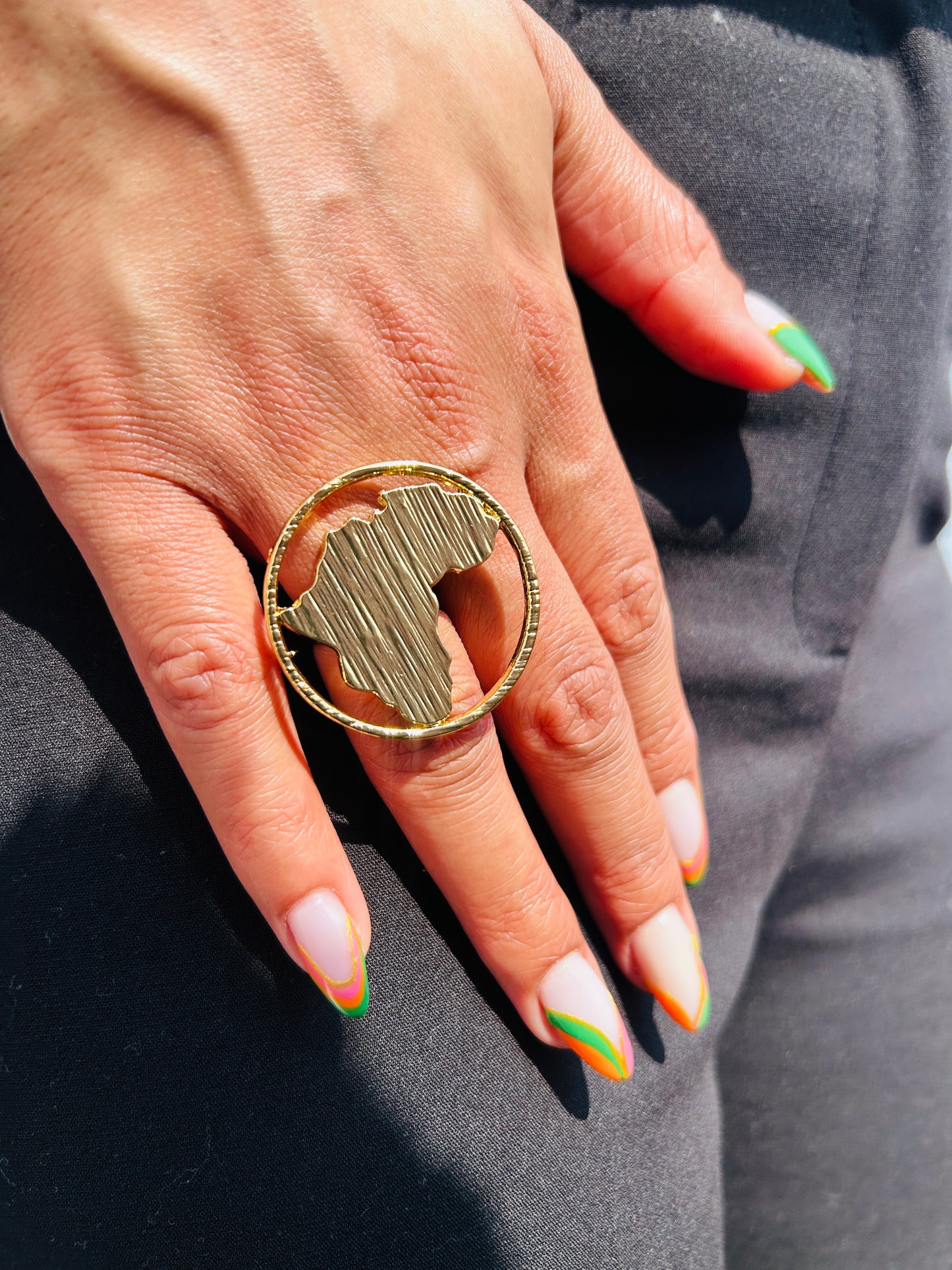 Bague fantaisie dorée