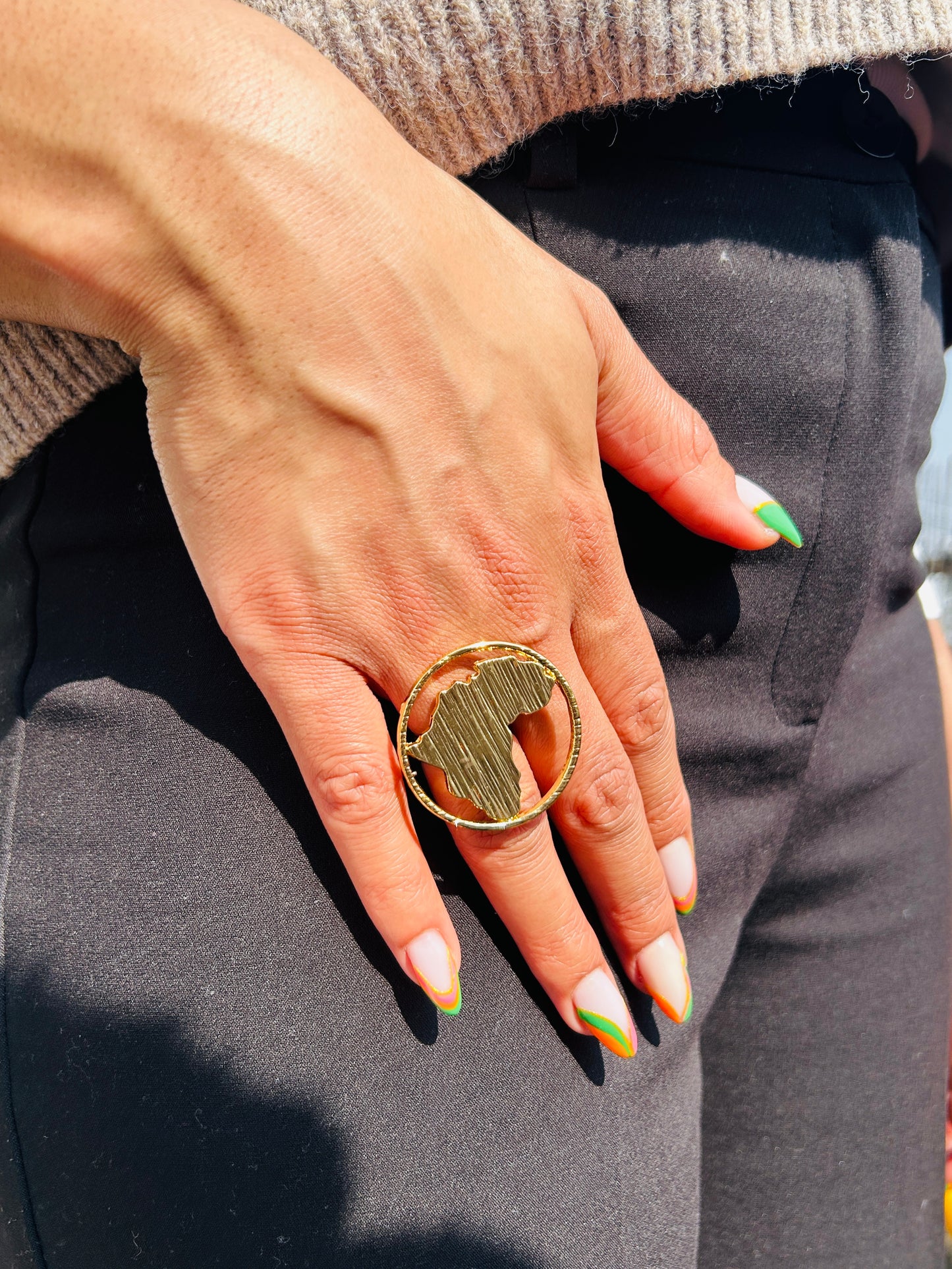 Bague fantaisie dorée