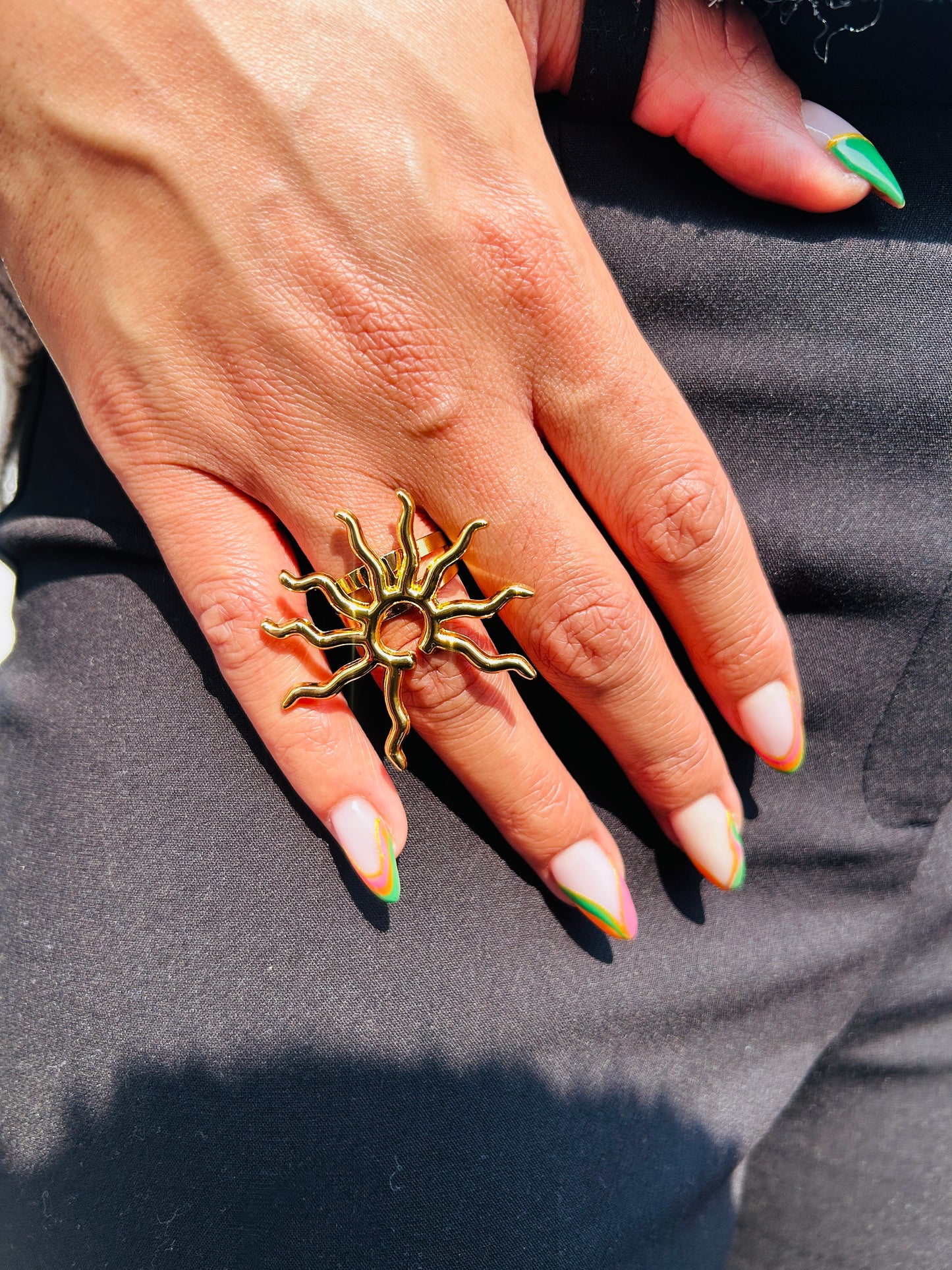 Bague fantaisie dorée