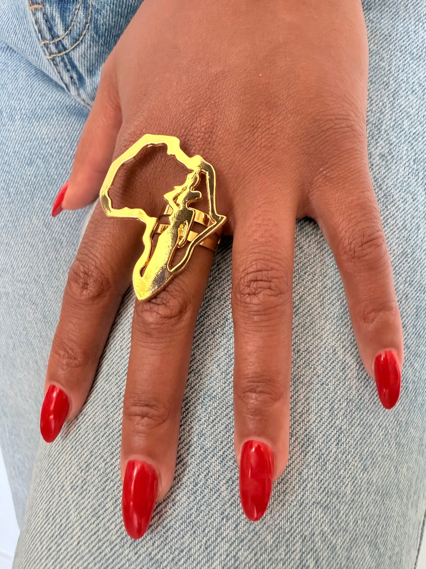 Bague fantaisie dorée