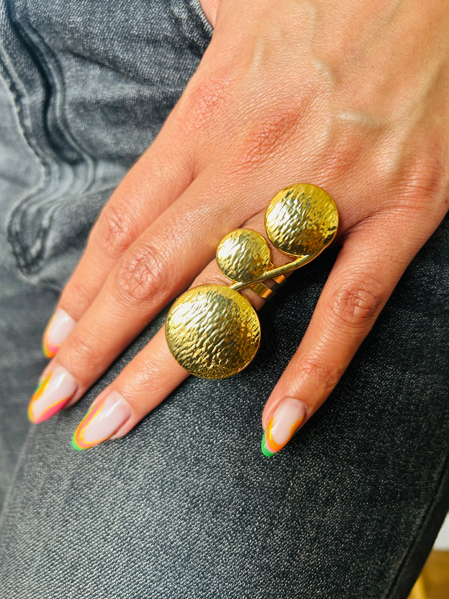 Bague fantaisie dorée