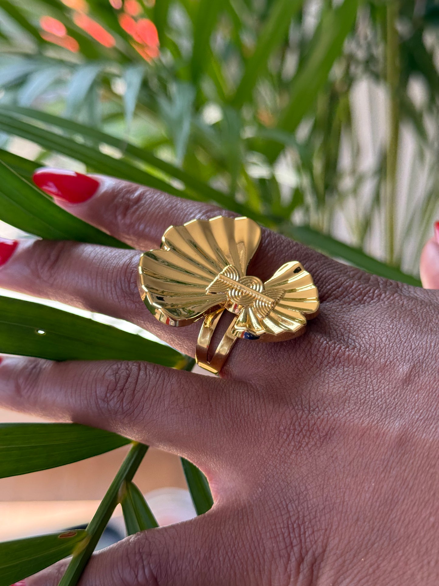 Bague fantaisie dorée