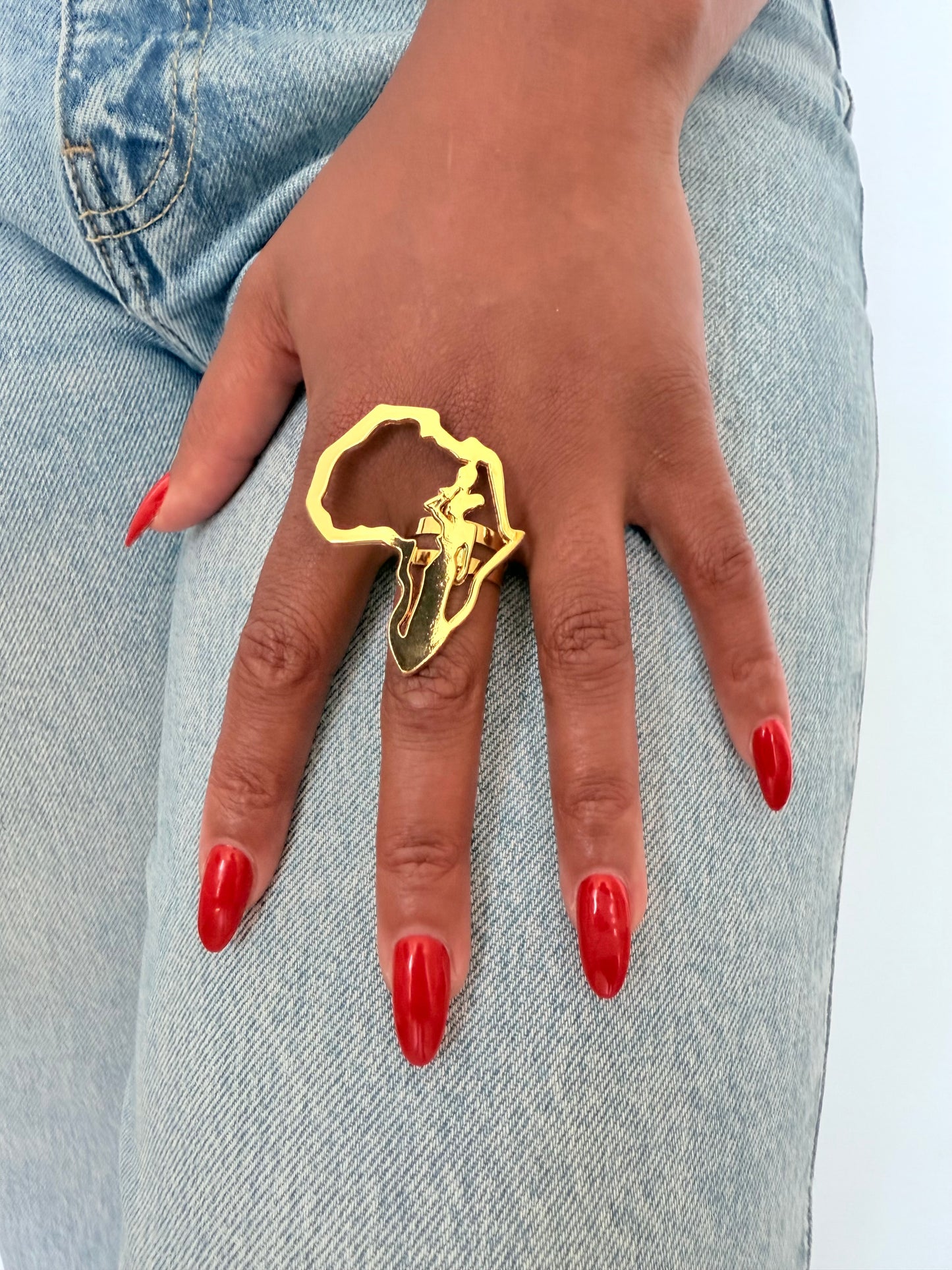 Bague fantaisie dorée