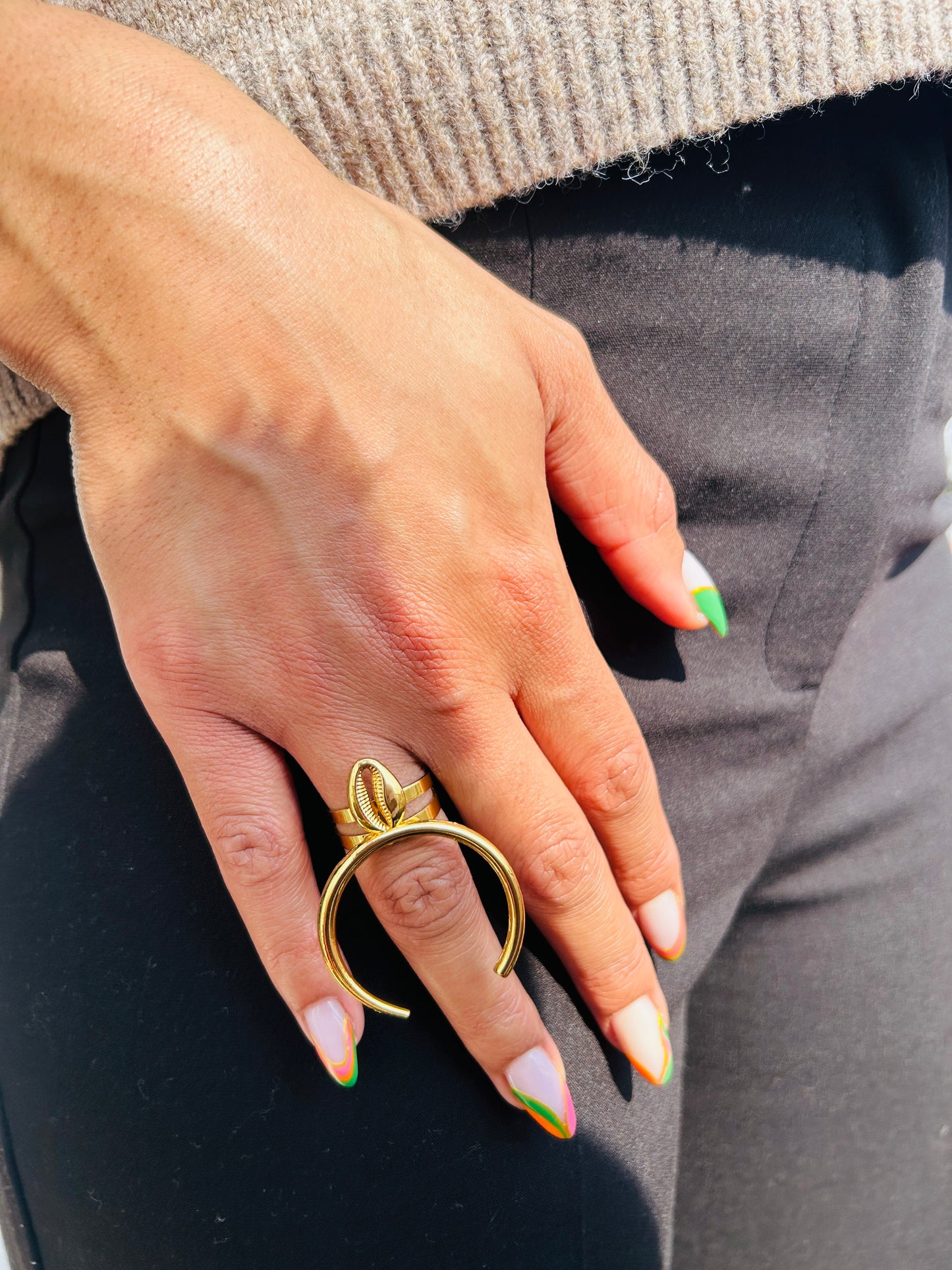 Bague fantaisie dorée