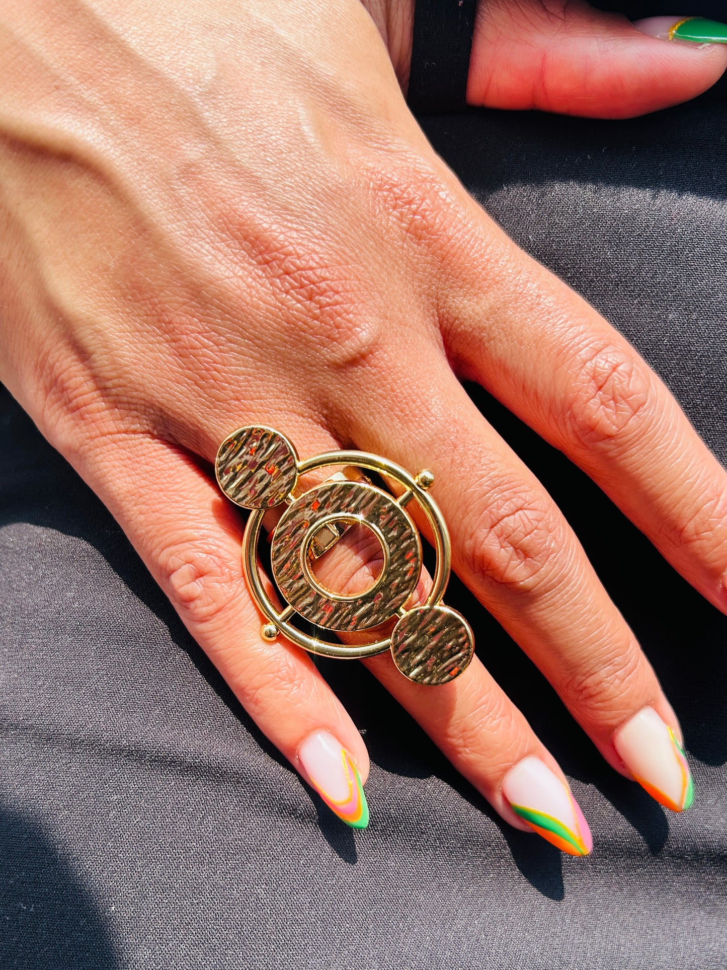 Bague fantaisie dorée