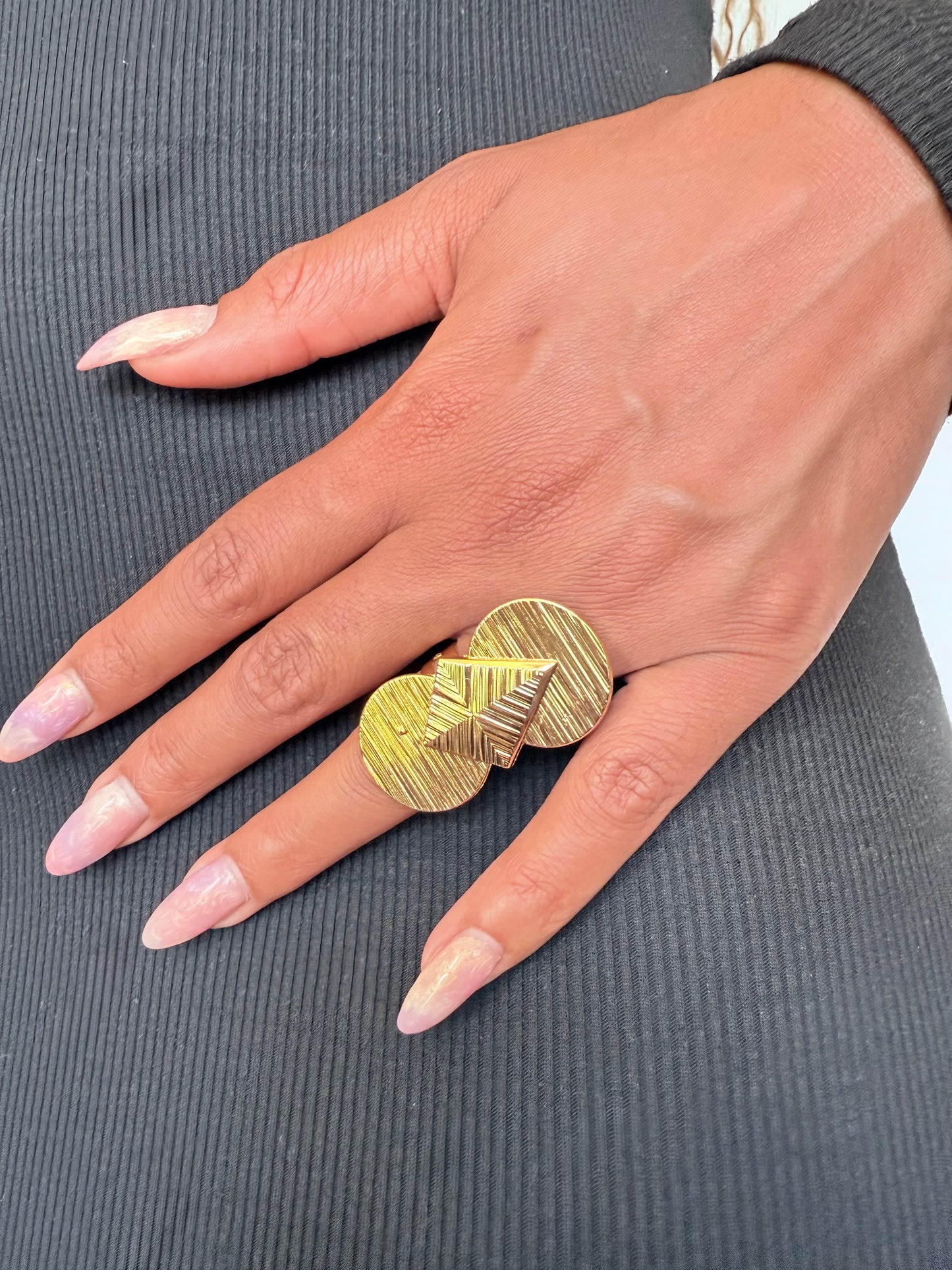 Bague fantaisie dorée