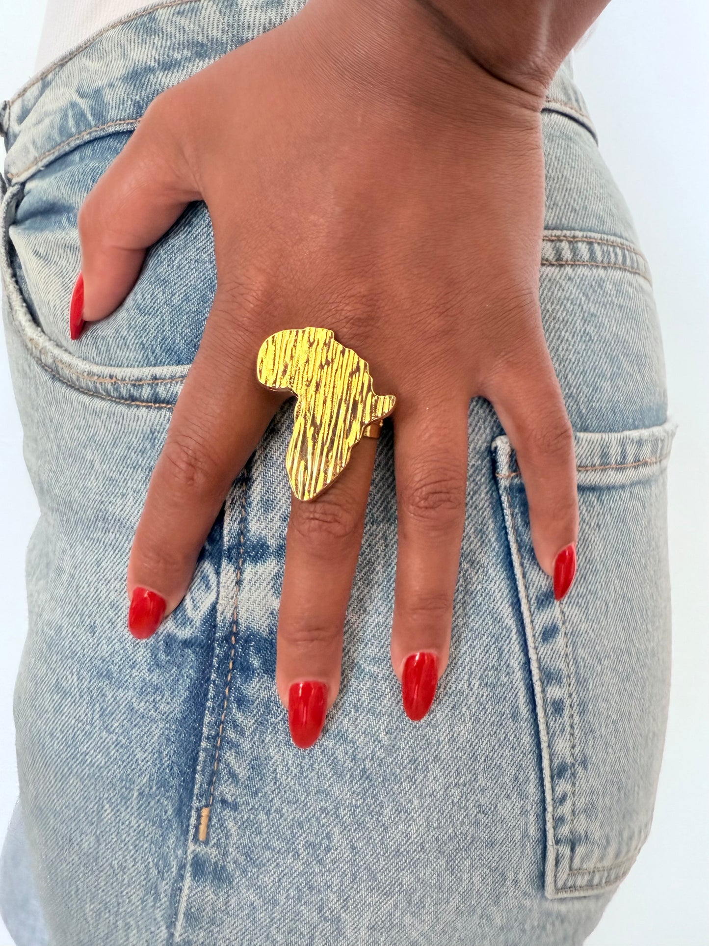 Bague fantaisie dorée