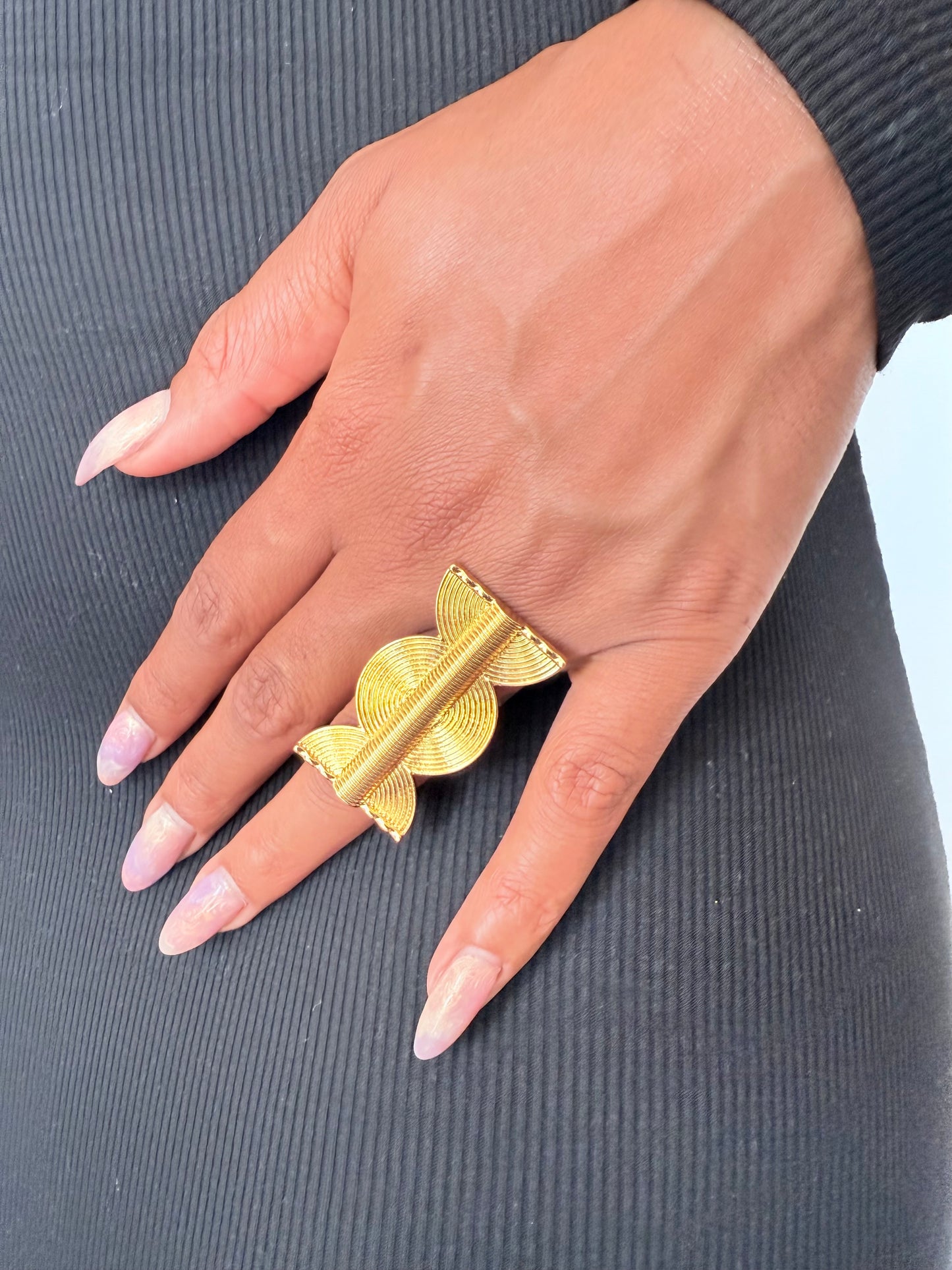 Bague fantaisie dorée