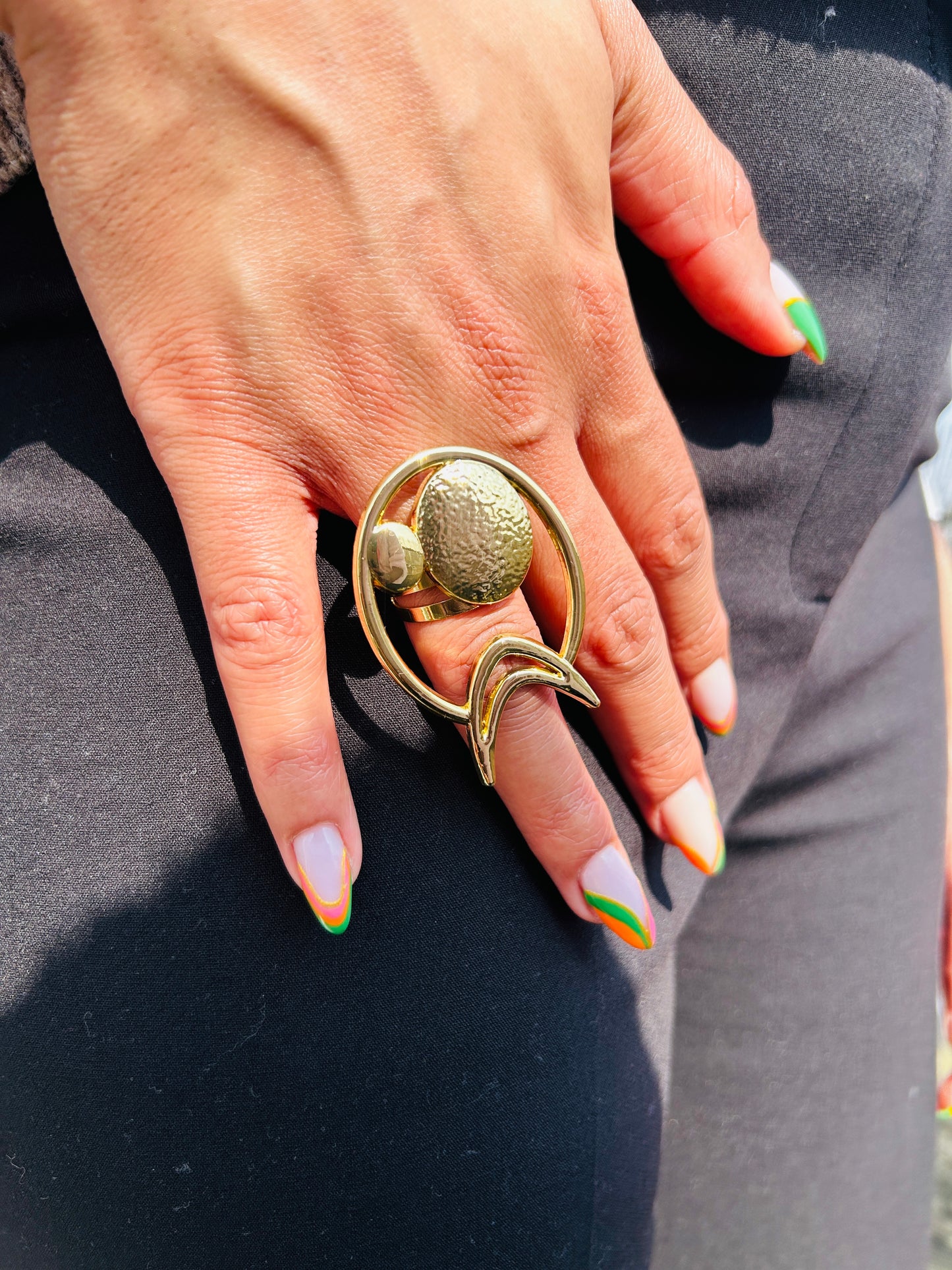 Bague fantaisie dorée