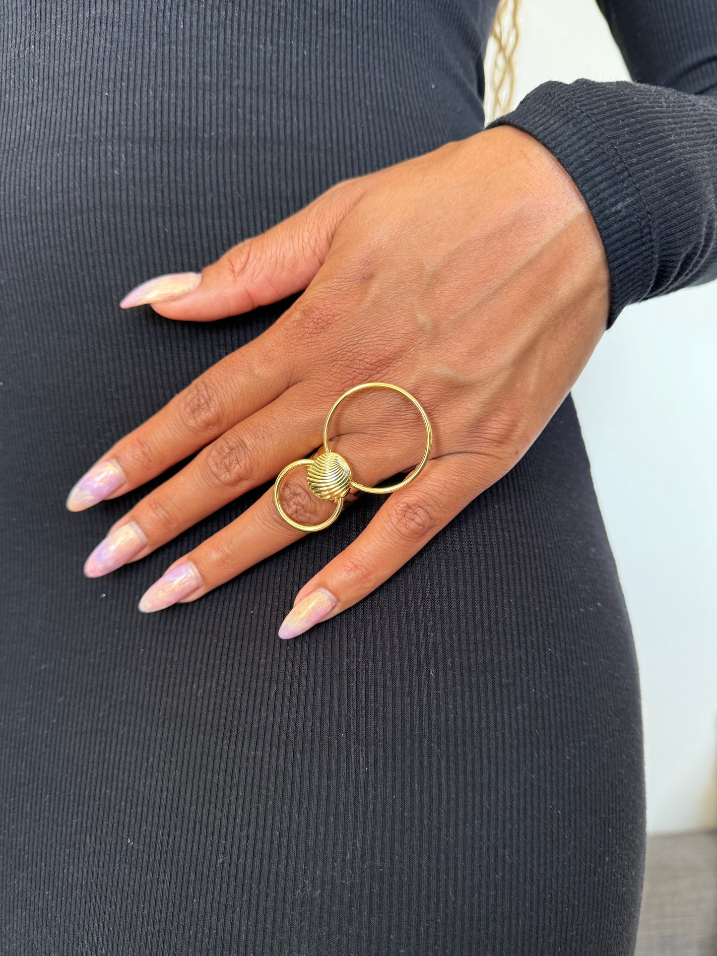 Bague fantaisie dorée
