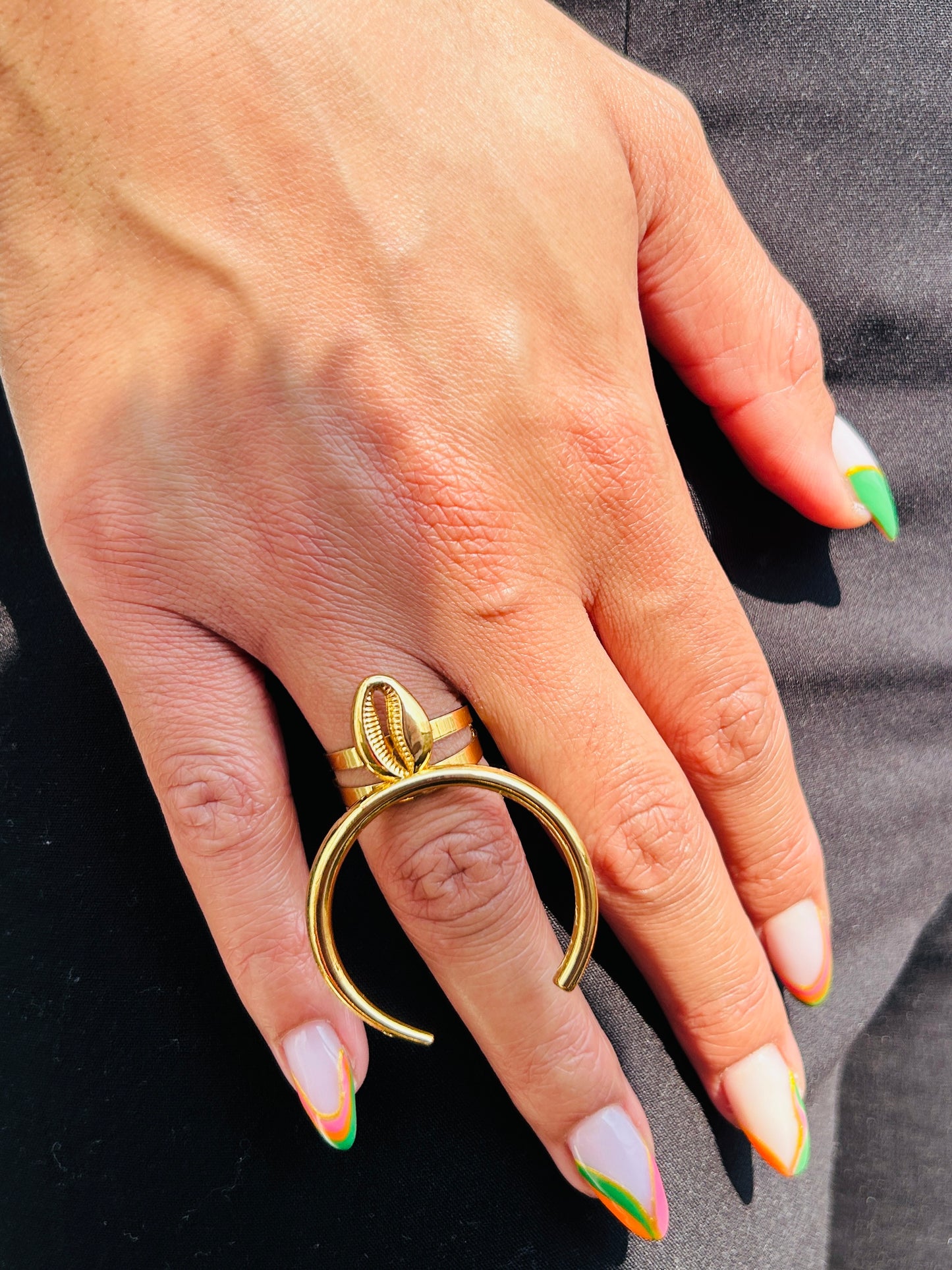 Bague fantaisie dorée