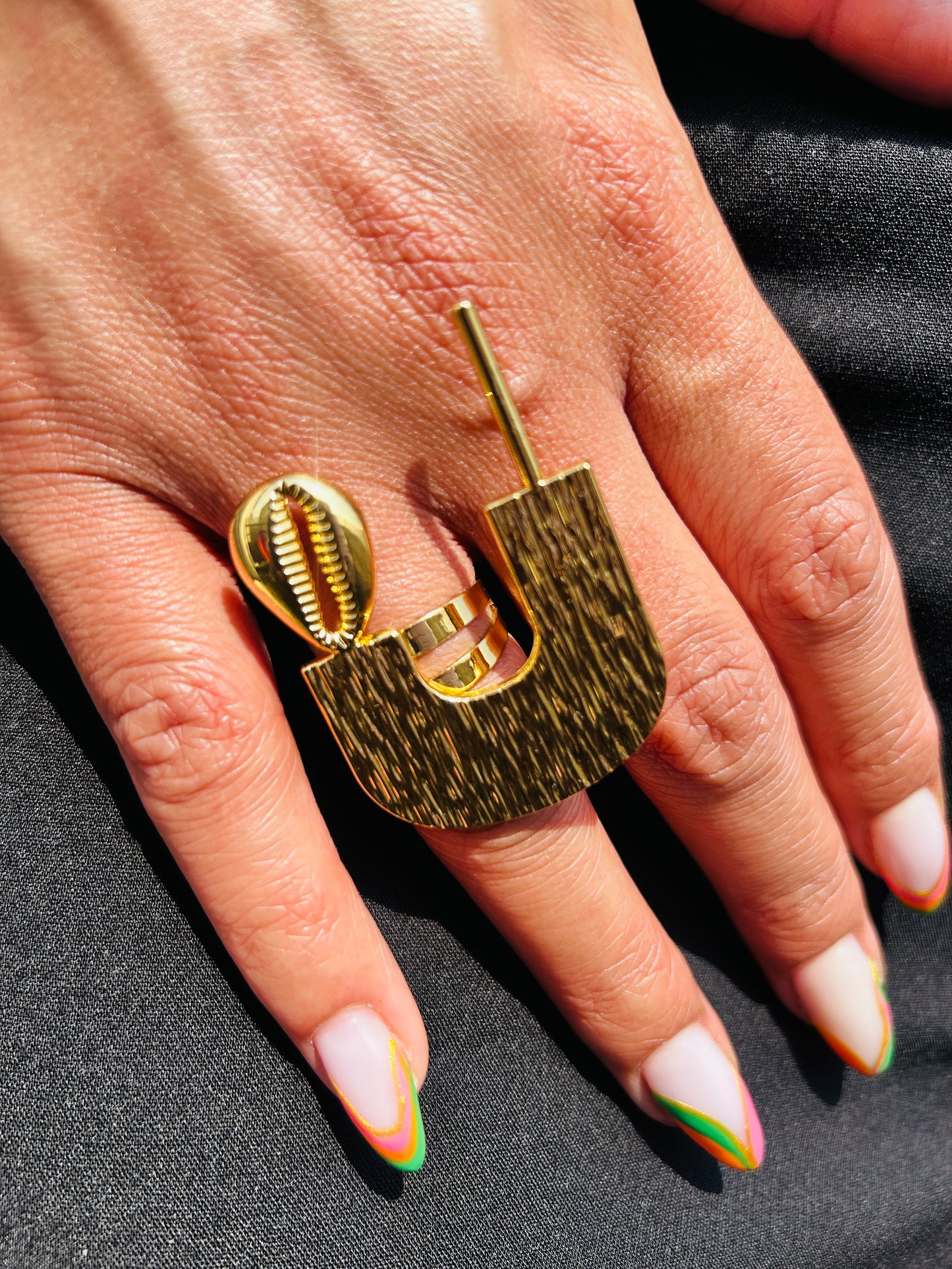 Bague fantaisie dorée