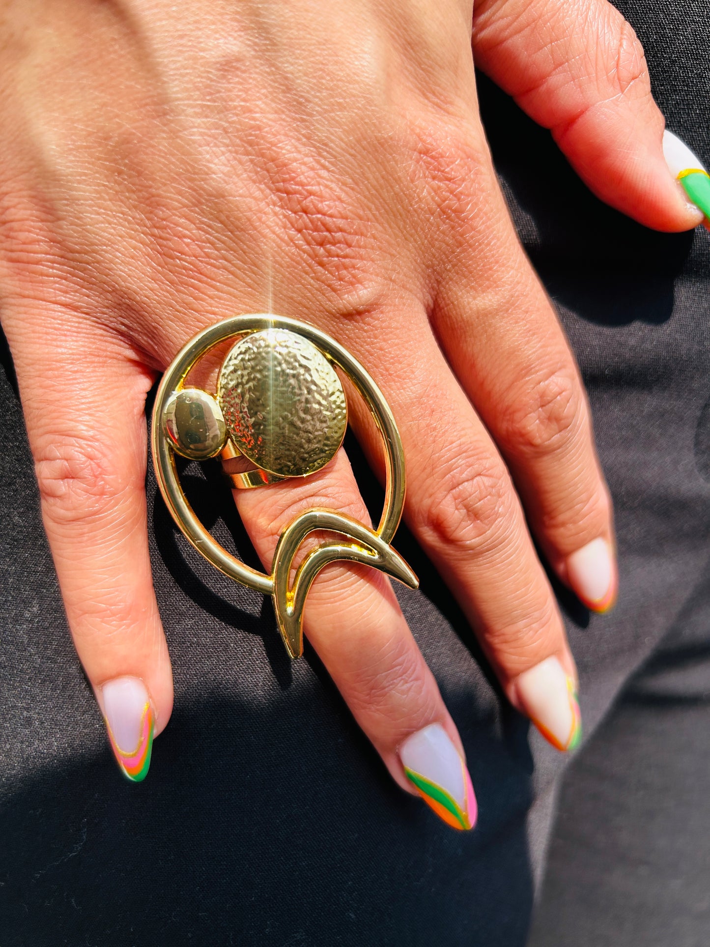 Bague fantaisie dorée
