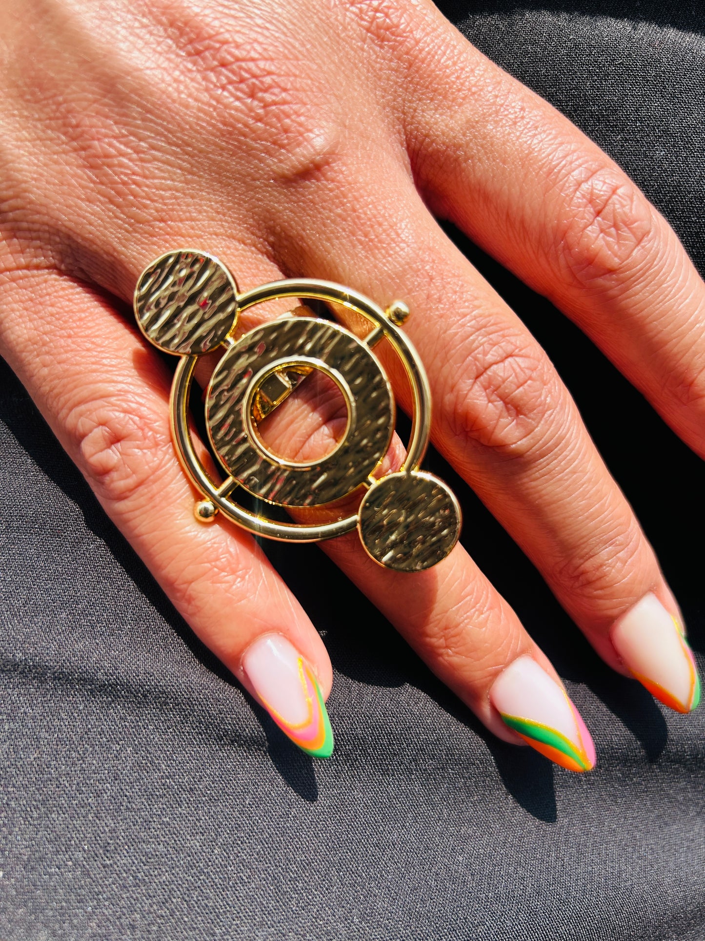 Bague fantaisie dorée