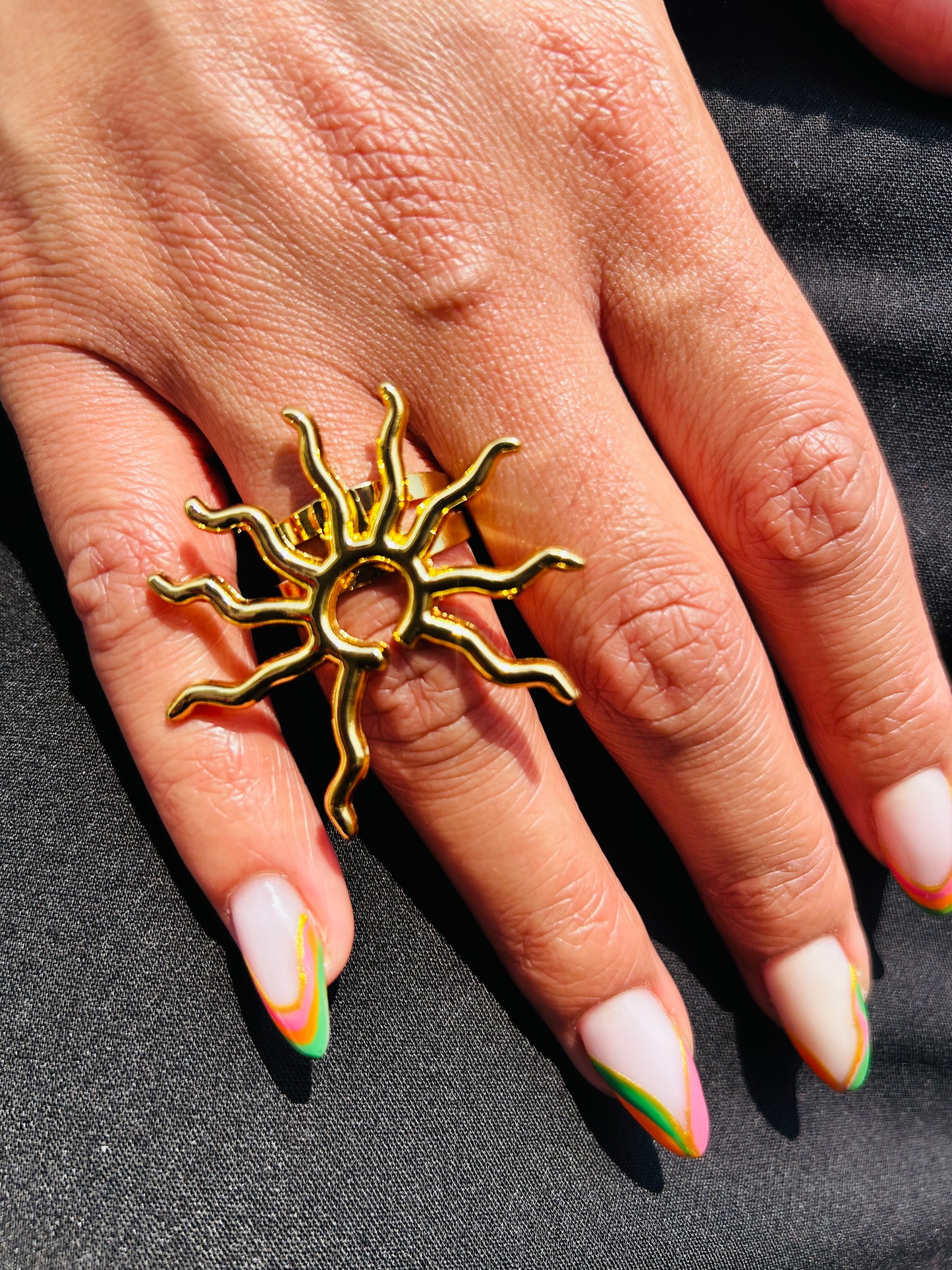 Bague fantaisie dorée