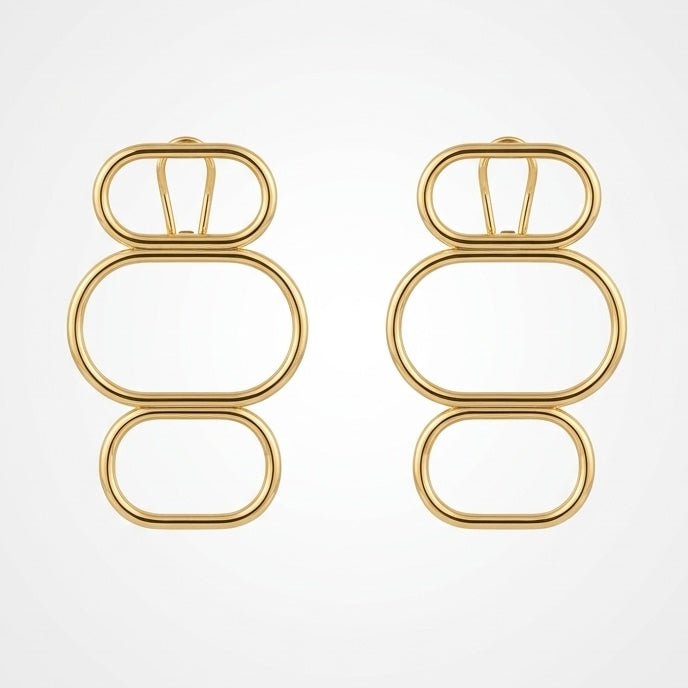 Boucles d’oreilles ethniques dorées Afro Chic