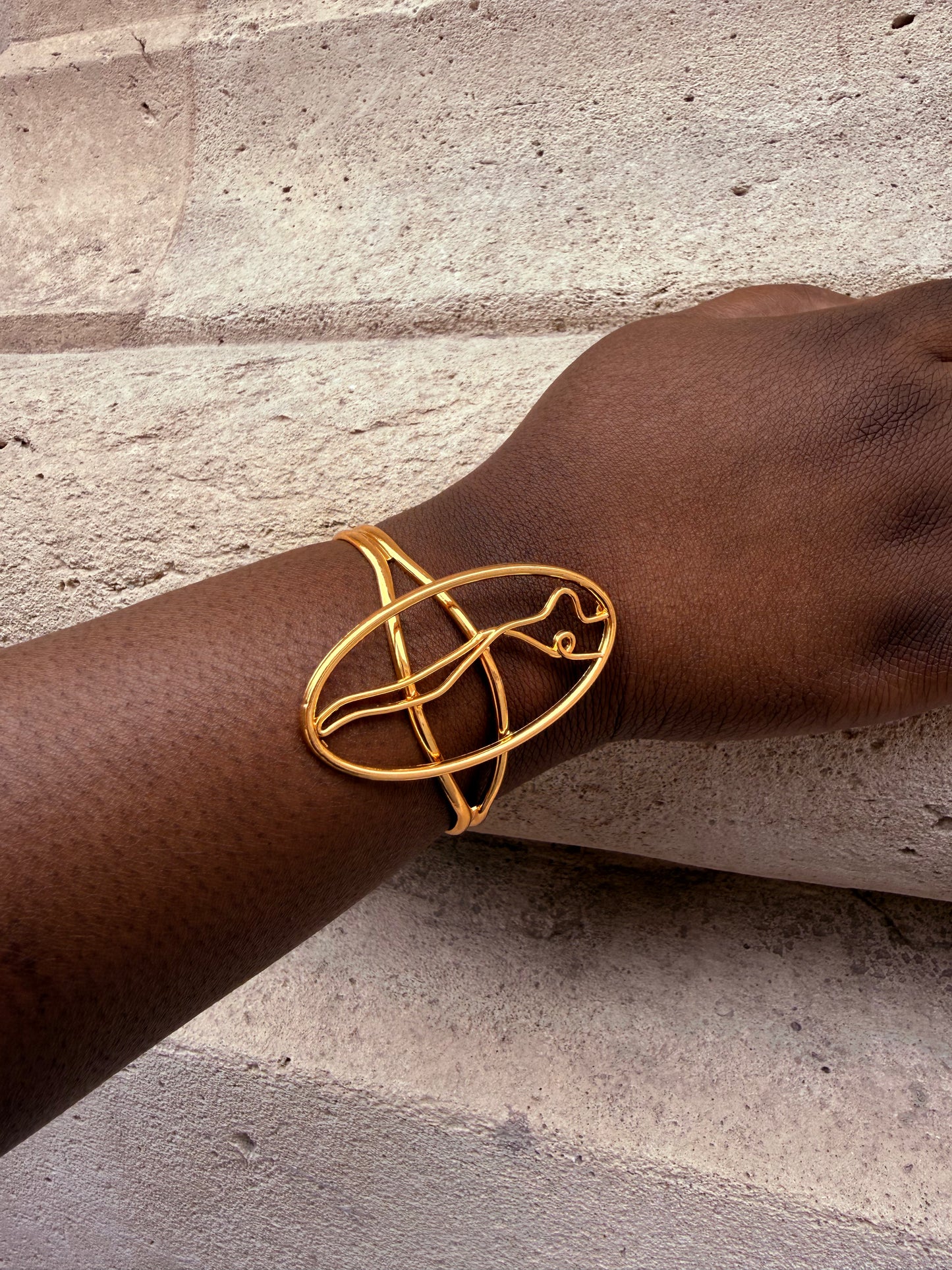Bracelet ethnique doré & ajustable