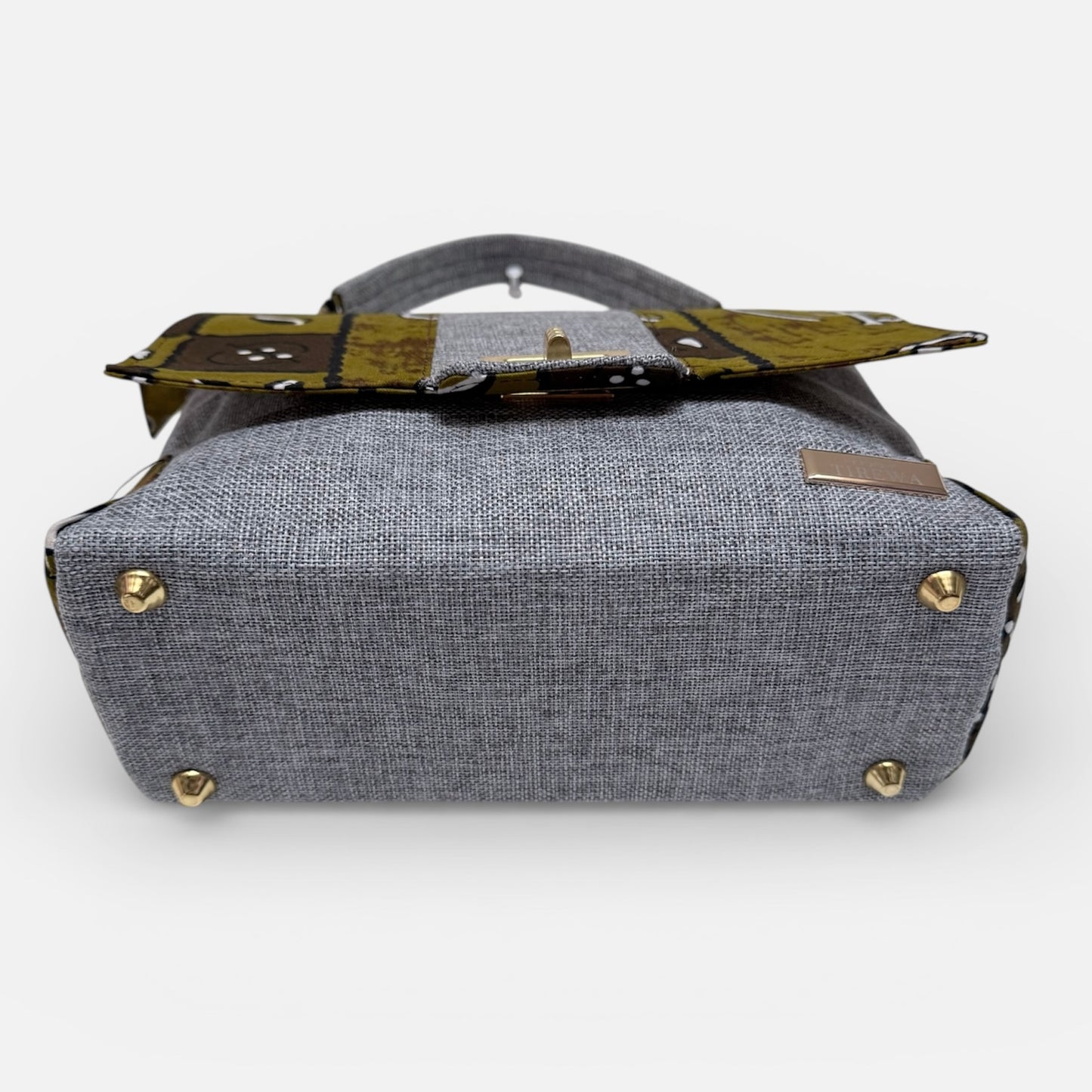 Sac Diani en raphia & imprimé pagne bogolan