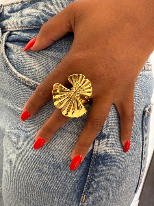 Bague fantaisie dorée