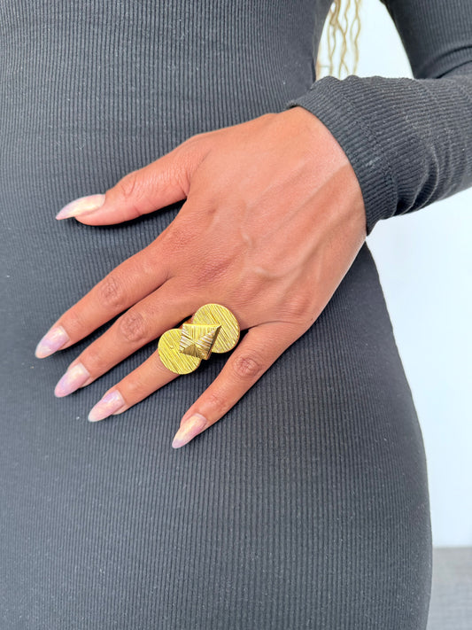 Bague fantaisie dorée