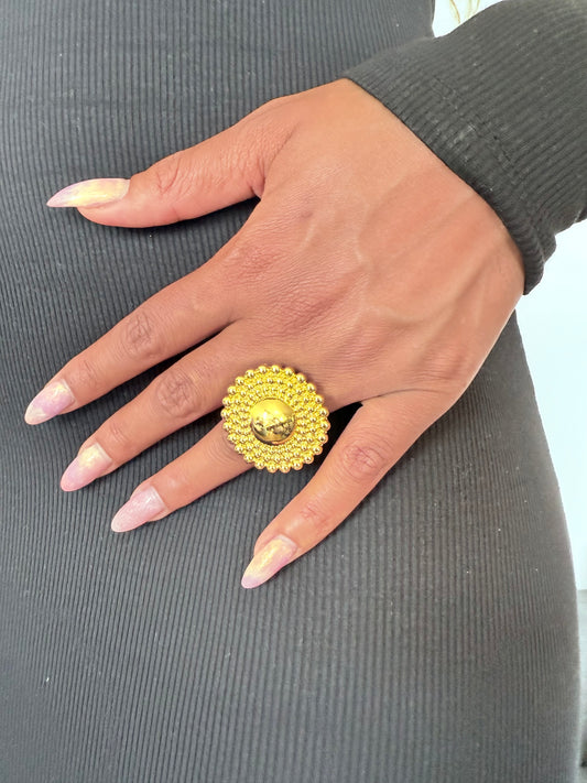 Bague fantaisie dorée