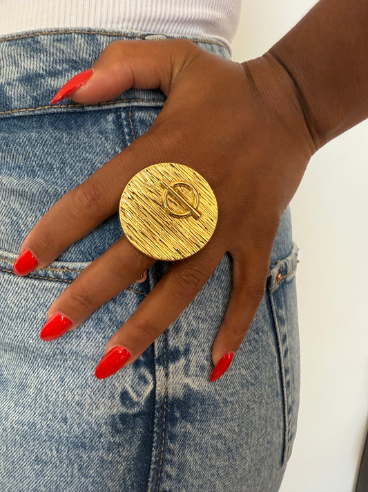 Bague fantaisie dorée