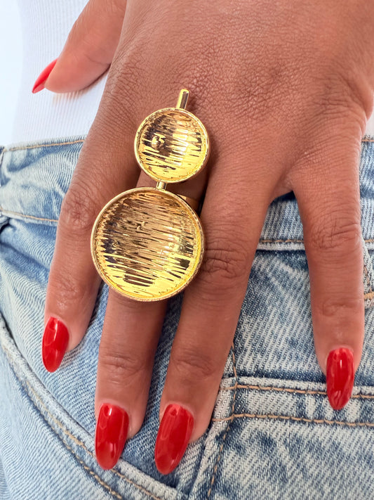Bague fantaisie dorée