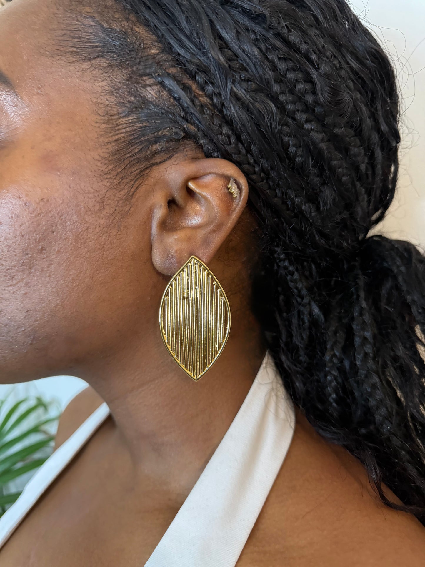Boucles d’oreilles ethniques dorées Afro Chic