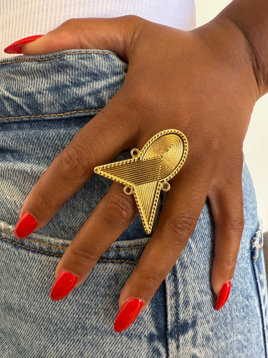 Bague fantaisie dorée