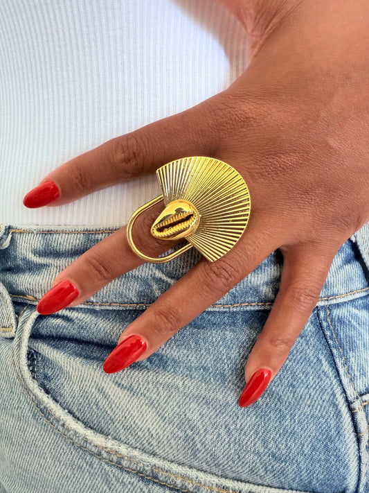 Bague fantaisie dorée