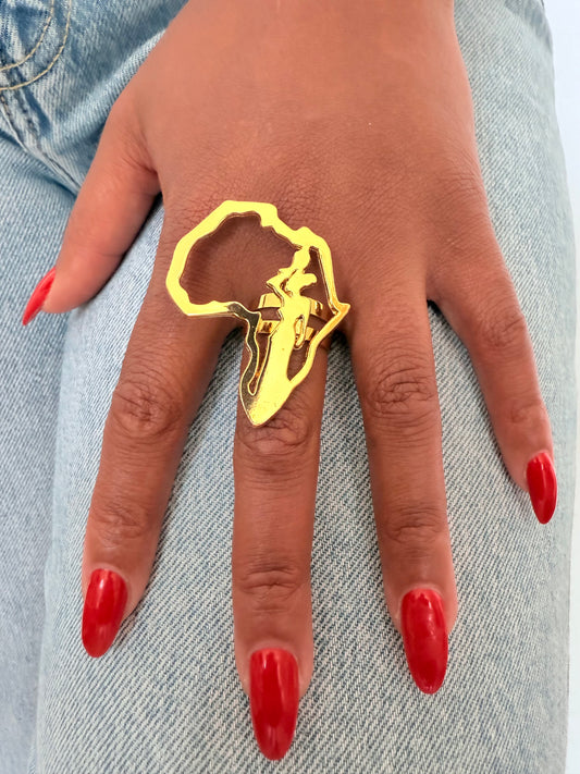 Bague fantaisie dorée