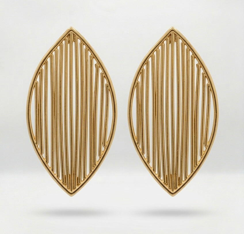 Boucles d’oreilles ethniques dorées  Afro Chic